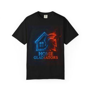 Home Gladiators T‑Shirt — Neon Spartan House Logo Tee