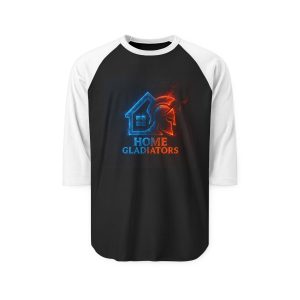 Home Gladiators Raglan Shirt — Neon House & Gladiator Logo 3/4 Sleeve